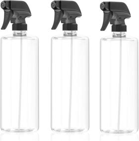 img 3 attached to 🌬️ Bar5F Plastic Spray Bottle, BPA Free PETE1, 32oz, Crystal Clear, N7 Sprayer - Pack of 3