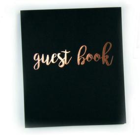 img 4 attached to 📸 Premium 8.5"x7" Modern Softcover Photo Guest Book with 65 Black Sheets - Perfect for Birthdays, Weddings, Instax Photos and Quinceañeras - Rose Gold Black Design