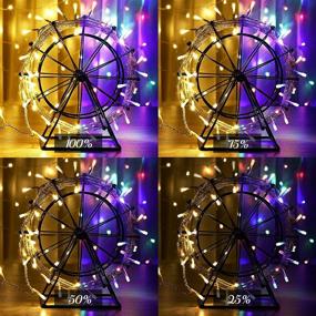 img 1 attached to Color Changing Christmas Lights Outdoor 98FT 300 LED Xmas Tree Lights Decorations String Lights Plug In Waterproof Wedding Garden Patio Holiday Birthday Party Indoor Decor (Warm White &Amp