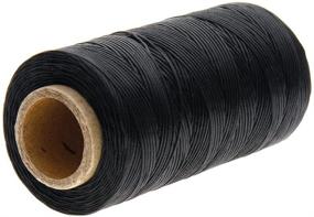 img 3 attached to 🧵 260m 150D 1mm Black Leather Sewing Waxed Thread Cord for DIY Craft - Ownsig