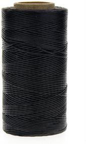 img 4 attached to 🧵 260m 150D 1mm Black Leather Sewing Waxed Thread Cord for DIY Craft - Ownsig