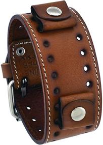 img 2 attached to 👌 Premium Brown Leather Wristband: Nemesis STH B - Stylish & Comfortable