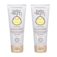 👶 baby bum natural monoi coconut balm- organic coconut oil - gentle formula - portable size - 3 ounce (pack of 2) (travel tube) logo