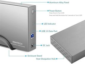 img 1 attached to RSHTECH USB 3.1 Gen 1 HDD Enclosure Aluminum Type C for 3.5 inch HDD/SSD - Supports UASP, 16TB Drives, and SATA External Hard Drive Dock Case (RSH-339C)