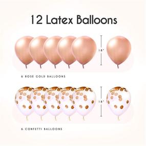 img 2 attached to EpiqueOne Rose Gold Party Decorations Set: Complete 36-Piece Party Supplies for Memorable Celebrations – Balloons, Pom Poms, Tassels, Garland, Ribbon, and Tassel Ties for Weddings, Bridal Showers, and Baby Showers