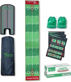 img 3 attached to 🏌️ SharperGolf 10' x 20" Golf Putting Mat with Putting Mirror - Indoor Putting Matt with Bag and Green