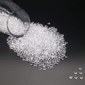 img 2 attached to 💎 HOSOUG 10000PCS 4.5mm Clear Acrylic Diamonds: Table Scattering Crystals for Bridal Showers, Weddings, Parties, Vase Fillers