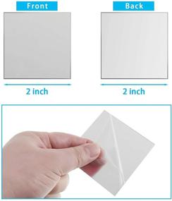 img 2 attached to 50 Mini Square Mirror Tiles with Adhesive Backing - Small Craft Mirrors for DIY Projects, Home Decoration - 2 x 2 Inch Size