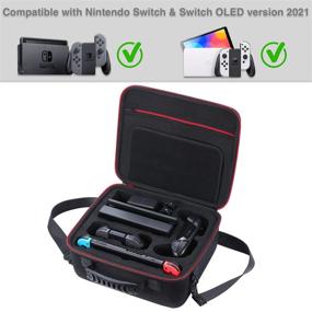 img 3 attached to Zadii Hard Carrying Case for Nintendo Switch and Switch OLED Model 2021, Travel Case with Switch Pro Controller Compatibility