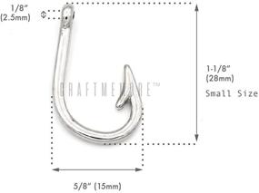 img 1 attached to Enhance Your Jewelry Creations with CRAFTMEMORE Fish Hook Charm Pendants – Set of 10!