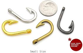 img 2 attached to Enhance Your Jewelry Creations with CRAFTMEMORE Fish Hook Charm Pendants – Set of 10!