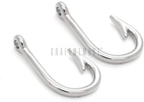 img 3 attached to Enhance Your Jewelry Creations with CRAFTMEMORE Fish Hook Charm Pendants – Set of 10!