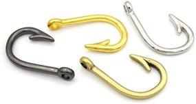 img 4 attached to Enhance Your Jewelry Creations with CRAFTMEMORE Fish Hook Charm Pendants – Set of 10!