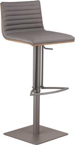 img 4 attached to Armen Living LCCASWBAGRBA Adjustable Barstool