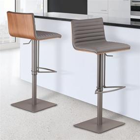 img 3 attached to Armen Living LCCASWBAGRBA Adjustable Barstool