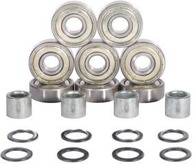 img 4 attached to 🛹 High-Precision Redsia ABEC 11 Skateboard Bearings 608 2RS with Spacers and Speed Washers - Ideal for Longboards, Mini Cruisers, Scooters, Roller Skates, Inline Wheels (Set of 8)