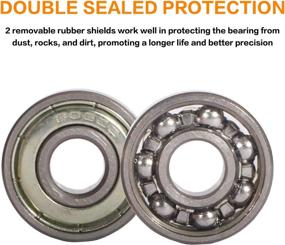 img 2 attached to 🛹 High-Precision Redsia ABEC 11 Skateboard Bearings 608 2RS with Spacers and Speed Washers - Ideal for Longboards, Mini Cruisers, Scooters, Roller Skates, Inline Wheels (Set of 8)