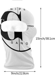 img 3 attached to 🎭 Ultimate Sniper Rap Balaclava: UV Protection, Windproof Ski Face Masks for Outdoor Sports and Cycling, Shields against Dust and Wind, in Stylish White Design