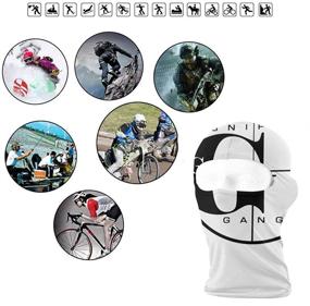 img 1 attached to 🎭 Ultimate Sniper Rap Balaclava: UV Protection, Windproof Ski Face Masks for Outdoor Sports and Cycling, Shields against Dust and Wind, in Stylish White Design