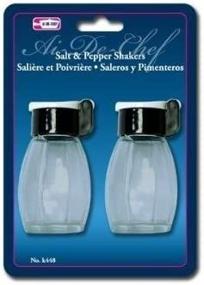 img 2 attached to 🧂 Glass Flip Top Salt and Pepper Shakers by Al-de-chef