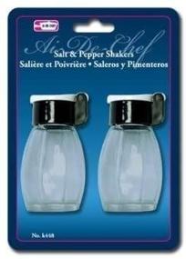 img 1 attached to 🧂 Glass Flip Top Salt and Pepper Shakers by Al-de-chef