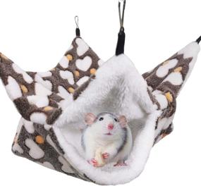 img 4 attached to 🐾 LEFTSTARER Sugar Glider Bunkbed Hammock for Ferret Cage, Small Pet Accessories, Cozy Bedding for Hamsters, Chinchillas, Parrots, Rats, and Ferrets - Ideal for Playtime and Sleep