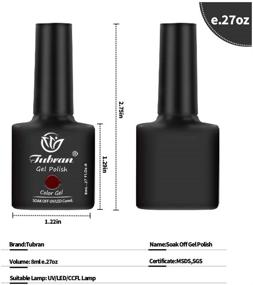 img 2 attached to 💅 Набор гелевых лаков для ногтей Tubran Jelly Gel: розовый кристалл и нежно-голубой пастель - модные цвета ногтевого дизайна 2020 года - 6 флаконов, по 10 мл каждый - гель-лак для снятия с помощью салфетки - подарочная упаковка - требуется ультрафиолетовая LED-лампа для ногтевого салона и домашнего маникюра (8 мл)