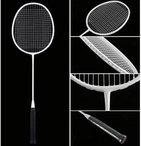 img 2 attached to 🏸 Senston Badminton Rackets 4 Pack: Complete Badminton Set with 2 Bags, 4 Rackets & 4 Nylon Shuttlecocks