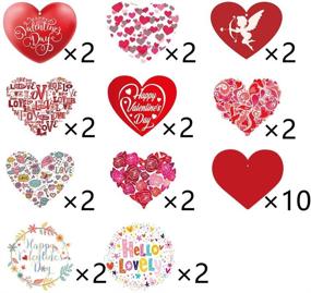 img 2 attached to 🎉 GOER Valentine's Day Party Decorations, Set of 30 Hanging Swirls with 1000 Pcs/0.35 oz Heart Confetti – Valentine's Day Party Supplies