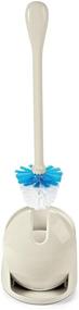 img 3 attached to OXO Good Grips Compact Brush & Canister Toilet Brush, 1 Pack, Biscuit: Efficient Cleaning Solution for Bathrooms