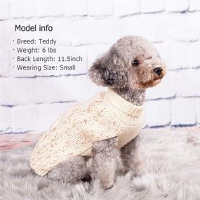 img 3 attached to 🐶 KYEESE Golden Yarn Turtleneck Dog Sweaters: Warm Knitwear for Fall Winter, Pet Pullover Sweater