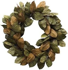 img 1 attached to 🌿 Vita Domi 30 Inch Magnolia Leaf Wreath in Two Tone Brown and Green - Exquisite Decor for Any Space (VTD-ABF-NF200831)