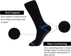 img 3 attached to 🧦 JOYNÉE Men's 6 Pack Performance Crew Socks for Training - Ultimate Athletic Cushioning