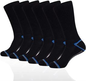 img 4 attached to 🧦 JOYNÉE Men's 6 Pack Performance Crew Socks for Training - Ultimate Athletic Cushioning