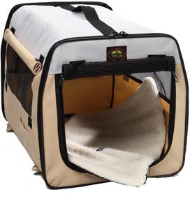 img 3 attached to Folding Zippered Lightweight Pet 🐾 Crate - Convenient and Easy to Fold