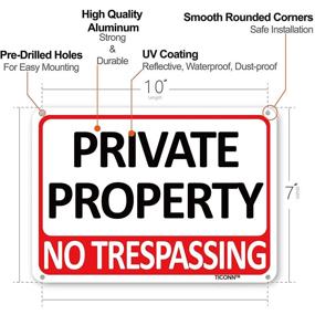 img 3 attached to 🚫 TICONN Reflective Waterproof Trespassing Protection