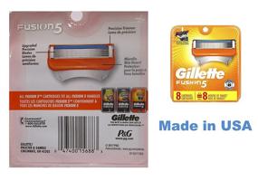 img 3 attached to Authentic Gillette Fusion Razor Refill Cartridges - Made in USA (8 Count)