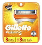 authentic gillette fusion razor refill cartridges - made in usa (8 count) logo