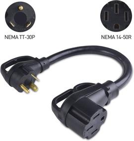 img 3 attached to 🔌 Cable Matters 50 AMP to 30 AMP RV Adapter - 1.5 Feet (NEMA TT-30P to 14-50R)