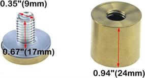 img 3 attached to 🔩 Antrader 1" x 1-1/5" Stainless Steel Standoff Screws: Premium 12-Pack Polished Gold Mounting Hardware