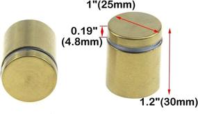 img 2 attached to 🔩 Antrader 1" x 1-1/5" Stainless Steel Standoff Screws: Premium 12-Pack Polished Gold Mounting Hardware