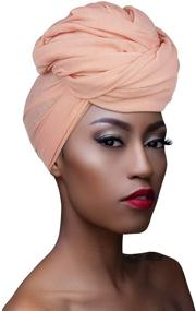 img 4 attached to 🧕 HOMELEX Turbans - Women's Stretch Jersey Headwraps and Fashion Accessories