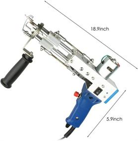 img 3 attached to 🔵 Kacsoo Cut Pile Rug Tufting Gun: Powerful Electric Carpet Weaving Machine for Industrial Embroidery and Cut Pile Knitting (Blue Cut Pile)