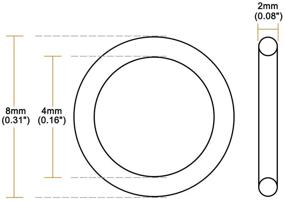 img 2 attached to 🔧 Optimized Uxcell Silicone Rings: Gasket for Hydraulics, Pneumatics & Plumbing with Enhanced Diameter
