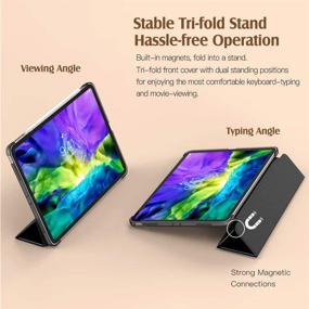 img 2 attached to 📱 TiMOVO Case for New iPad Pro 11 Inch 2020 (2nd Gen): Smart Slim Lightweight Protective Cover Shell with iPad Pencil Charging, Auto Wake/Sleep - Black