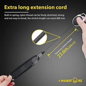 img 3 attached to Efficient MANUFORE 5-Pack Safety Knife Package Box Opener Film Cutter with Retractable Key Chain for Shrink Wrap, Stretch Wrap, Tape, and Plastic Straps