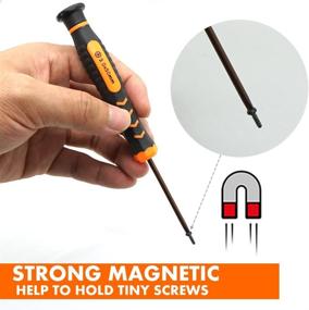 img 1 attached to 🔧 TECKMAN Precision Screwdriver Set - 6 Piece Phillips and Flathead Screwdrivers with Magnetic Tips and Non-Skid Handle for Eyeglasses, iPhone, Computer, Jewelry, Watch, Electronics and More