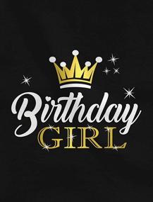 img 3 attached to 👸 Princess Birthday Party Girl's Fitted T-Shirt - Girls' Clothing