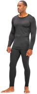 🔥 stay warm and cozy with devops men's thermal underwear long johns set featuring fleece lining logo