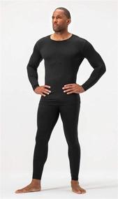 img 3 attached to 🔥 Stay Warm and Cozy with DEVOPS Men's Thermal Underwear Long Johns Set featuring Fleece Lining